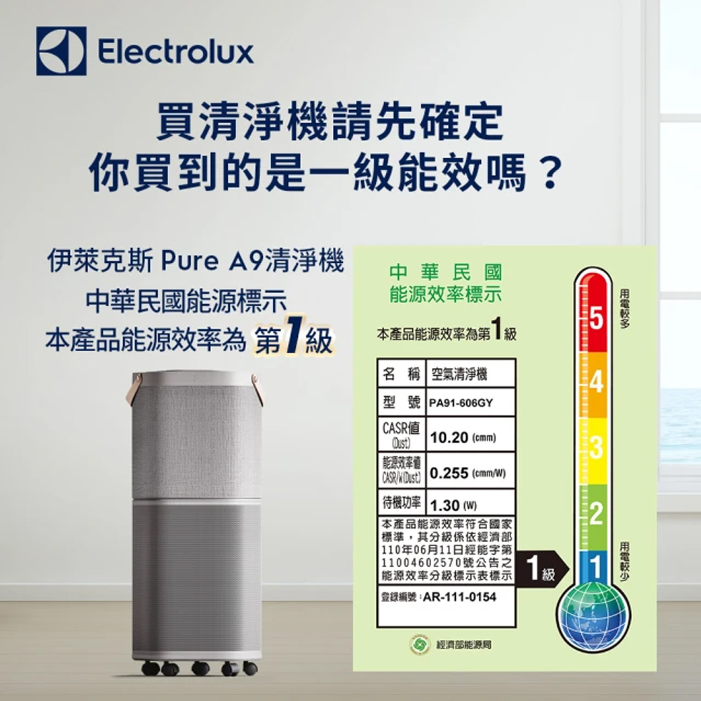 空氣清淨機_Electrolux 伊萊克斯高效抗菌WIFI一級能效清淨機Pure A9